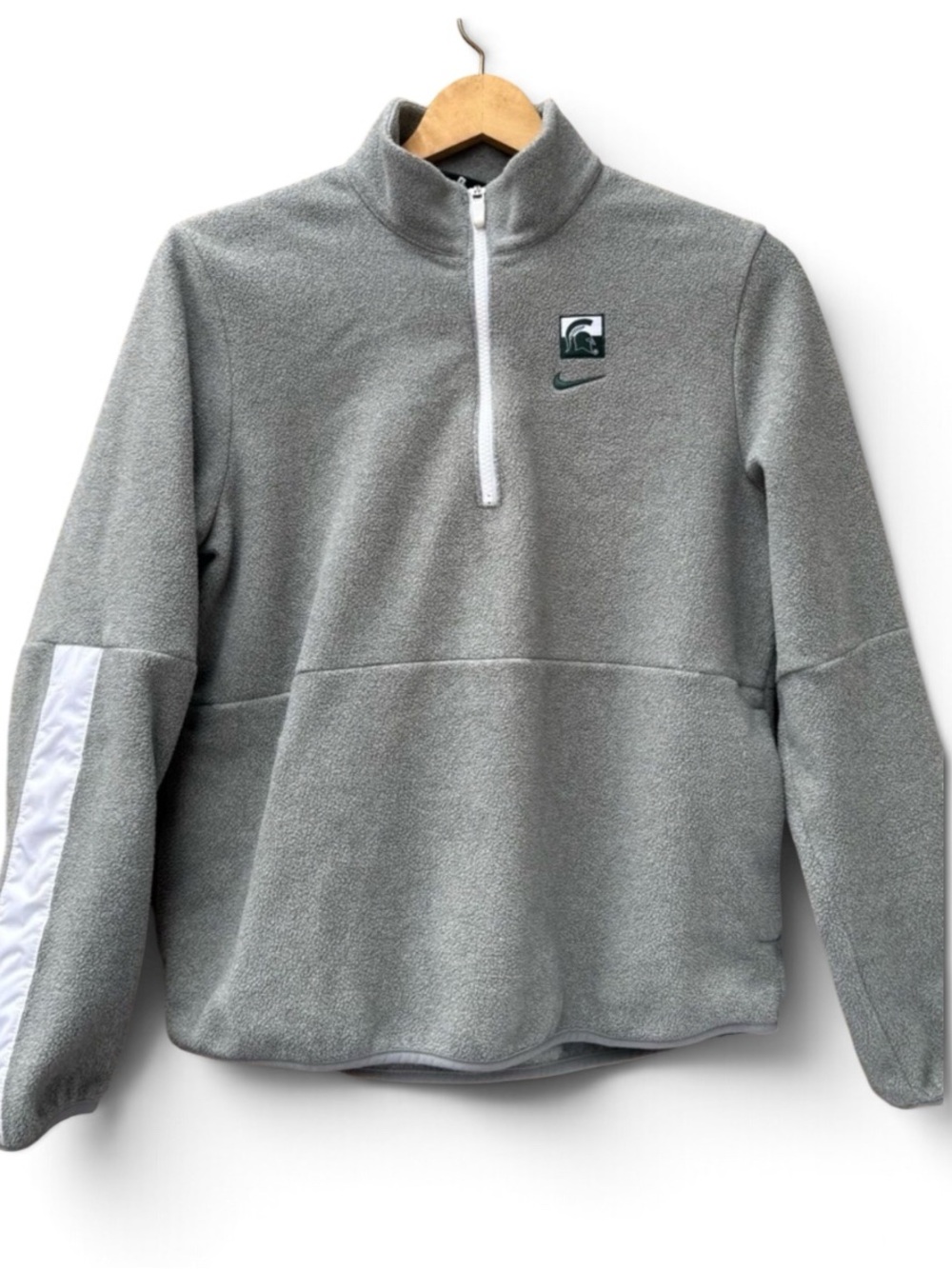 Nike MSU Fleece Quarter Zip size Small Pullover Sweatshirt Michigan State